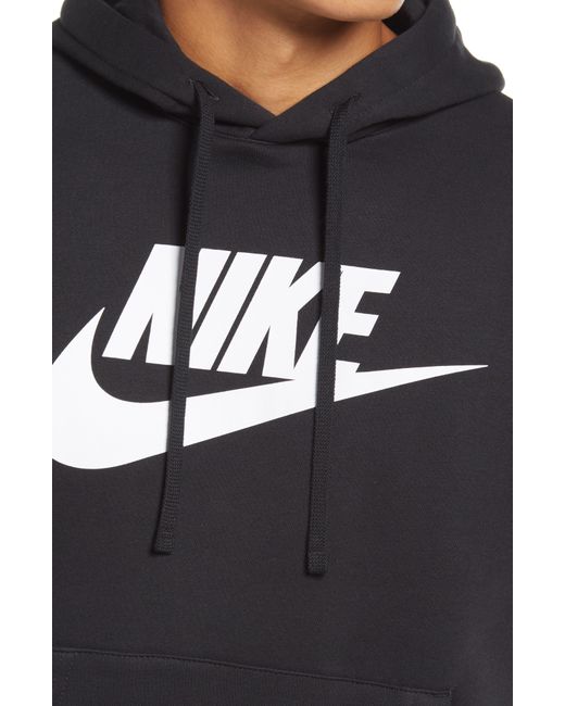 Nike Black Sportswear Club Fleece Logo Hoodie for men