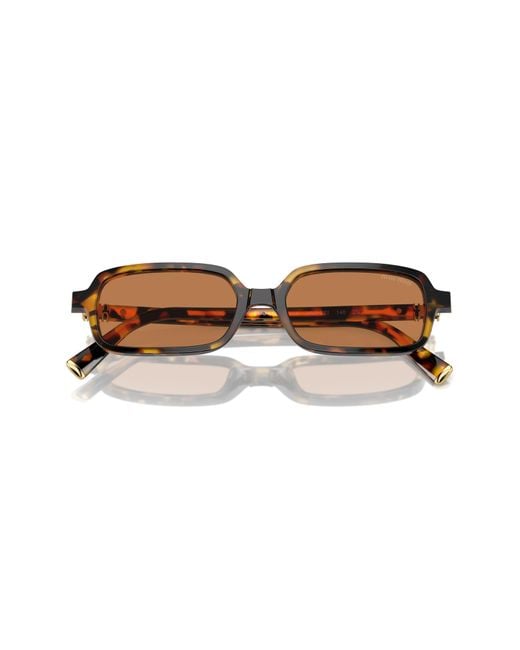 Miu Miu Brown 51mm Rectangular Sunglasses