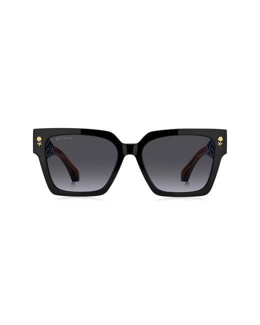 Etro Black 55Mm Gradient Rectangular Sunglasses