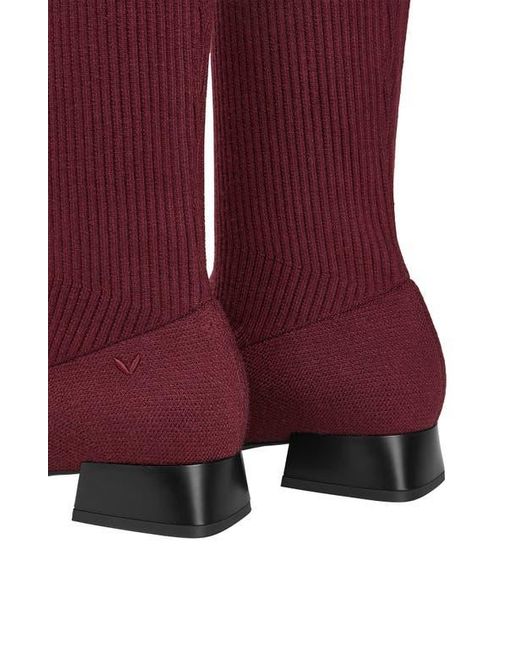 VIVAIA Purple Tara Pro Square-Toe Water Repellent Wool Knee-High Boots