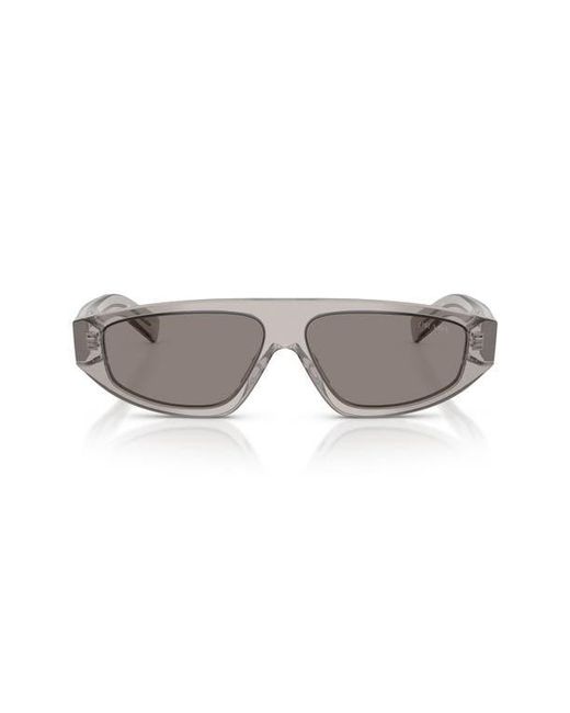 Prada Gray 58Mm Irregular Sunglasses for men