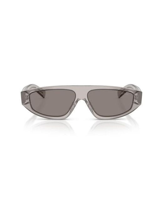 Prada Gray 58Mm Irregular Sunglasses for men