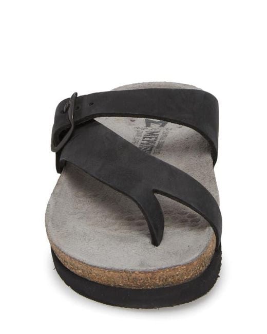 Mephisto Black Helen Toe Loop Sandal
