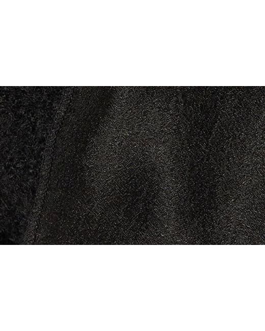Astr Black Organza Bow Mixed Media Sweater