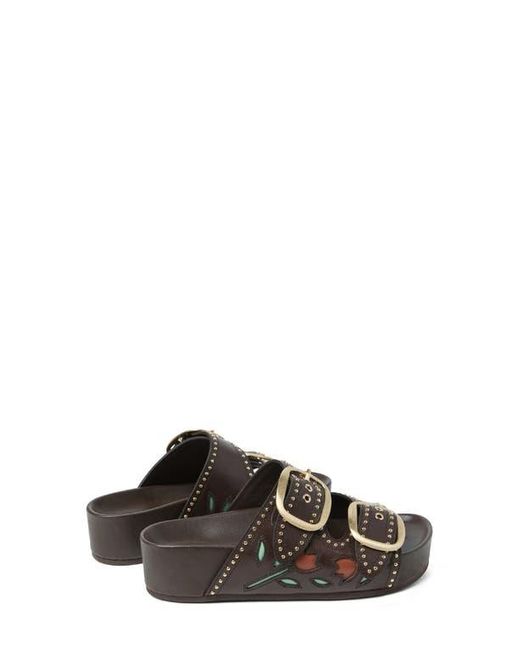Loeffler Randall Brown Eve Studded Platform Sandal