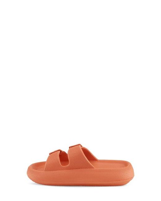 Flexus by Spring Step Orange Bubbles Waterproof Slide Sandal