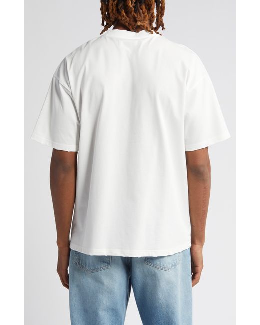 RENOWNED White Private Property Cotton Graphic T-shirt for men