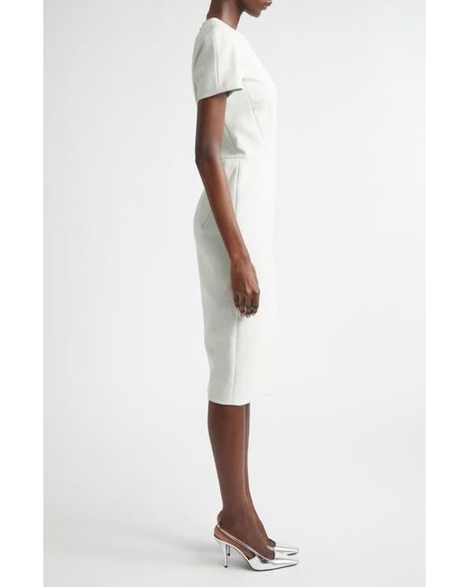white fitted t shirt dress Jersey Fitted T-Shirt Dress in White – DB International main image 1