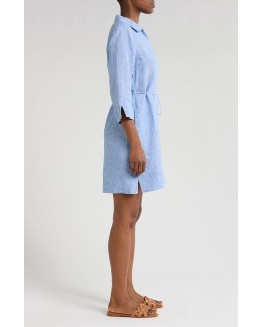 Tommy Bahama Women's Blue Two Palms Linen Shirtdress