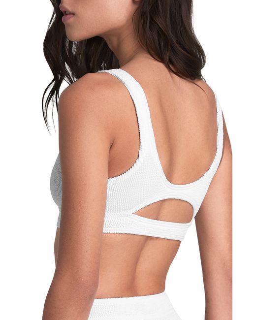 Bondeye White Bound By The Sasha Cutout Bikini Top