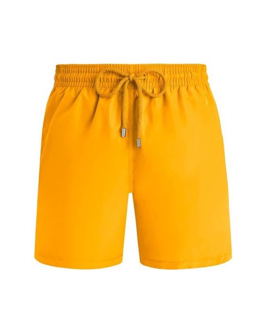 Vilebrequin Yellow Solid Swim Trunks for men