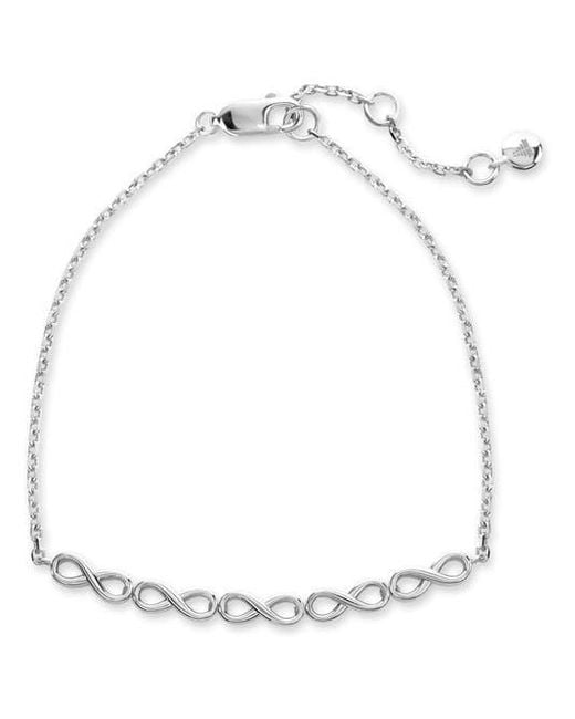 DEVATA White Infinity Chain Bracelet