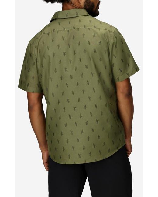Marmot Green Airexchange Upf Short Sleeve Button-Up Shirt for men