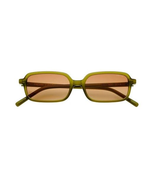 Freyrs Eyewear Brown Miki Rectangular Sunglasses