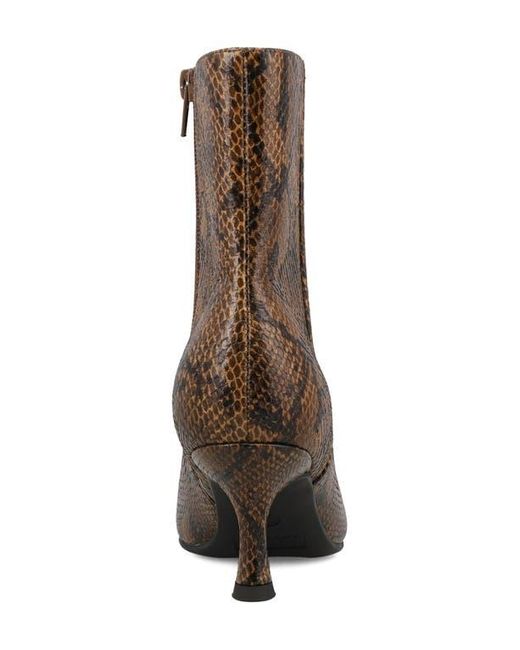 MIA Brown Ediva Pointed Toe Bootie