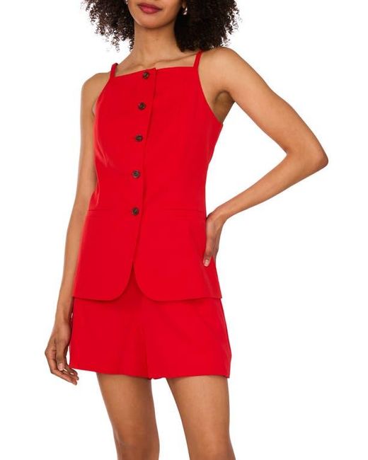 1.STATE Red Front Button Vest