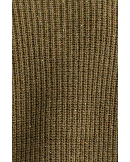 Schott Nyc Green Donegal Tweed Wool Blend Cardigan for men