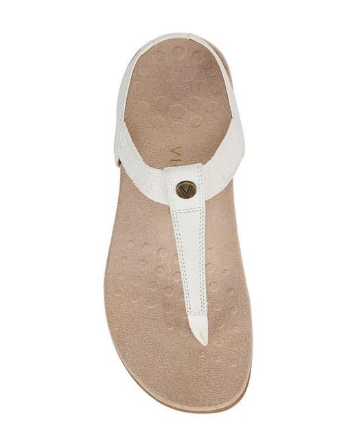 Vionic White Brea T-Strap Sandal
