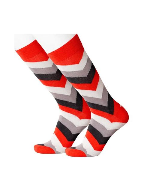 Beau Ties of Vermont Red Chevron Socks for men