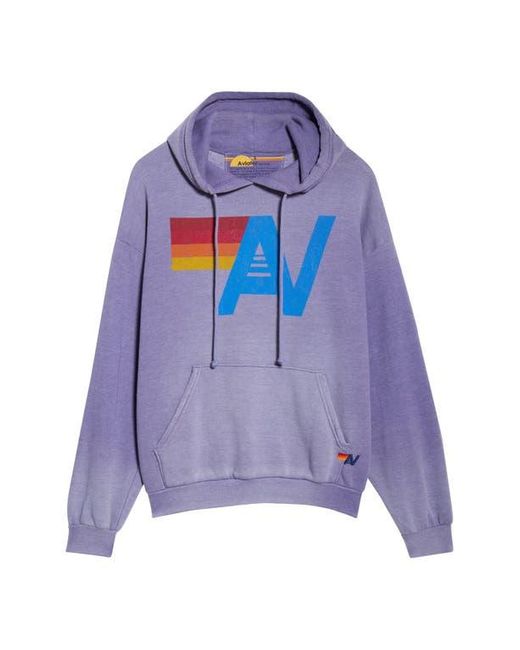 Aviator Nation Blue Logo Relaxed Fit Graphic Hoodie