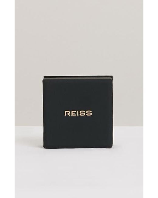 Reiss Metallic Grace Graphic Hoop Earrings