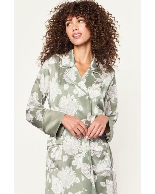 Petite Plume Natural Floral Mulberry Silk Robe