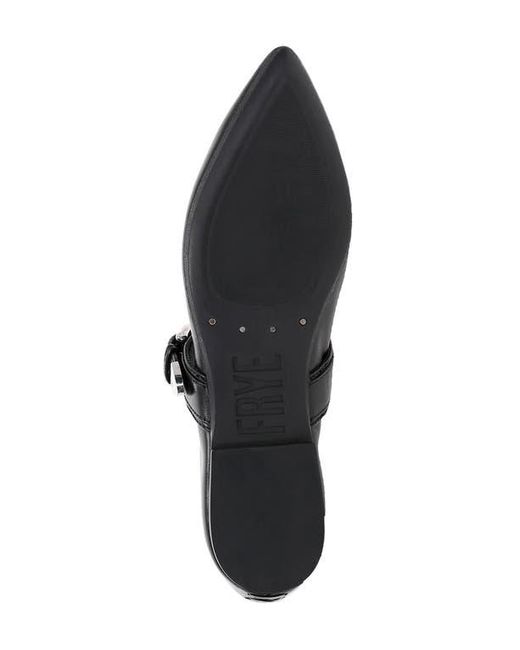 Frye Black Heather Pointed Toe Mary Jane Flat