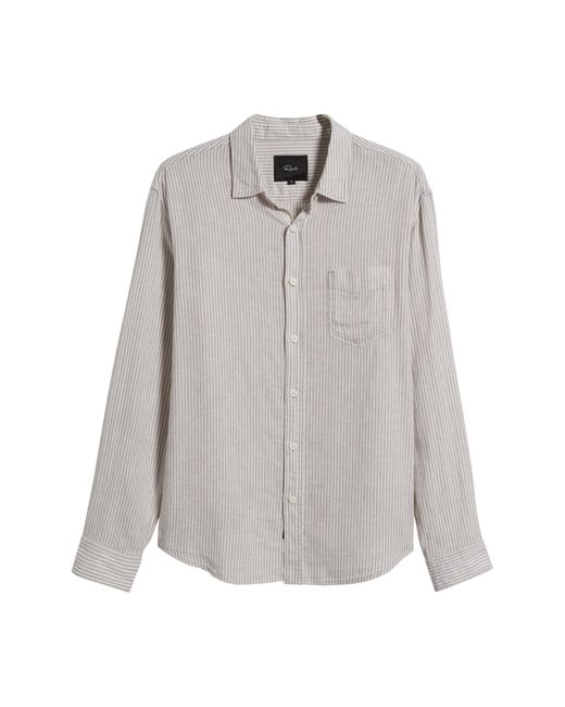 Rails White Connor Stripe Linen Blend Button-up Shirt for men