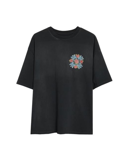 Amiri Black Oversize Out For Trouble Graphic T-Shirt for men