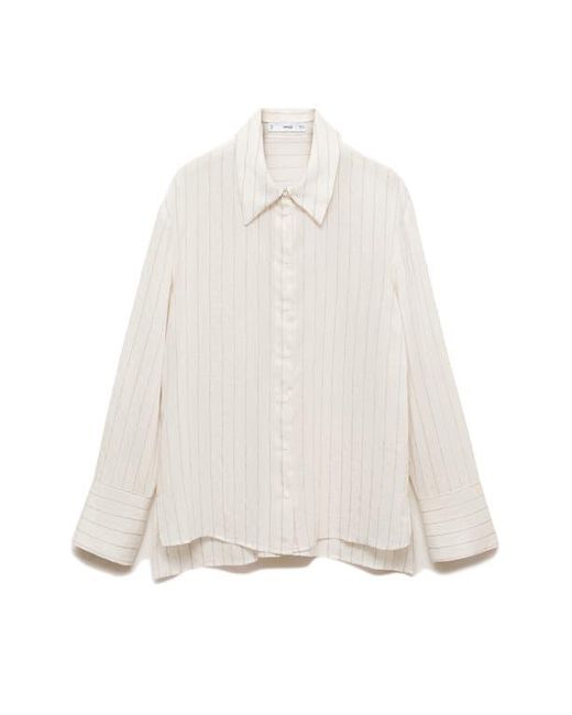Mango Black Stripe Button-Up Shirt
