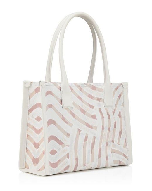 Christian Louboutin White Small Nastroloubi Gaagal Print Canvas Tote