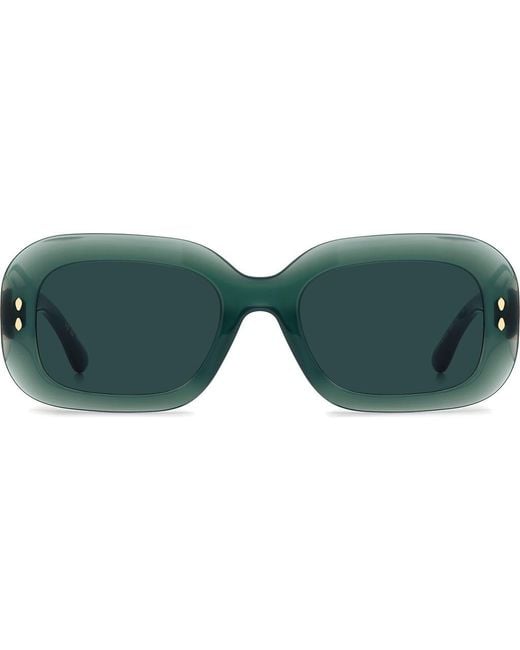 Isabel Marant Green 53Mm Rectangular Sunglasses