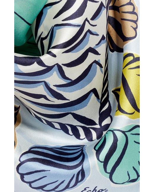 Echo Green Sail Away Silk Square Scarf
