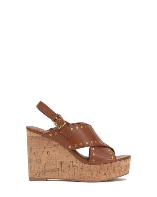 Vince Camuto Brown Ellna Platform Wedge Sandal