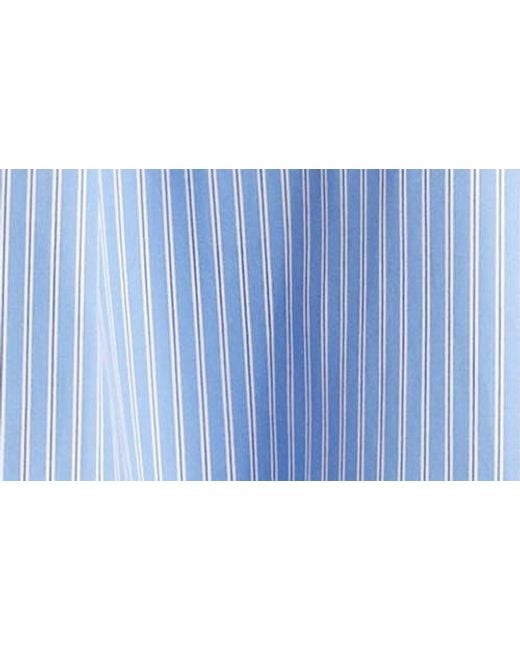 Sacai Blue Stripe Overlay Cotton Poplin Button-Up Shirt for men