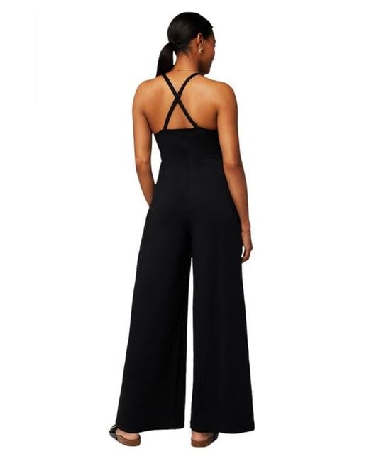 Fabletics Black Cloud Jersey Wide Leg Jumpsuit