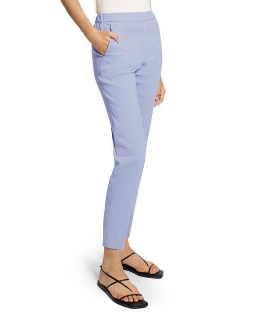Theory Blue Treeca Pull-On Pants