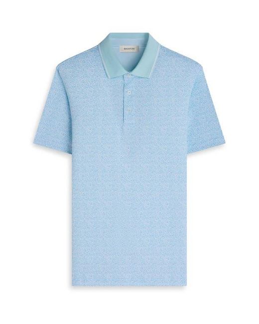 Bugatchi Blue Performance Floral Polo for men
