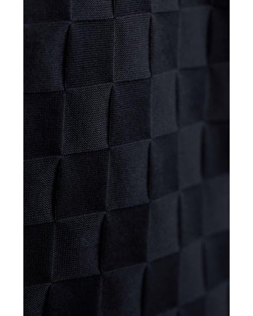 Bugatchi Black Geo Textured Cotton T-Shirt for men