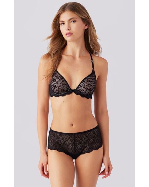 B.tempt'd Black Untamed Underwire Front Close T-Shirt Bra