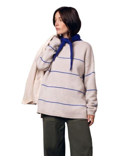 Celtic & Co. Gray Split Hem Slouch Funnel Neck Jumper