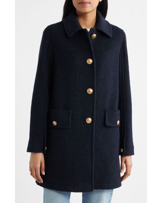 Sam Edelman Blue Crested Button Coat