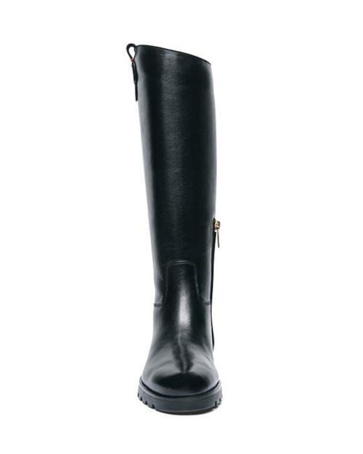 Santoni Black Leather Boot
