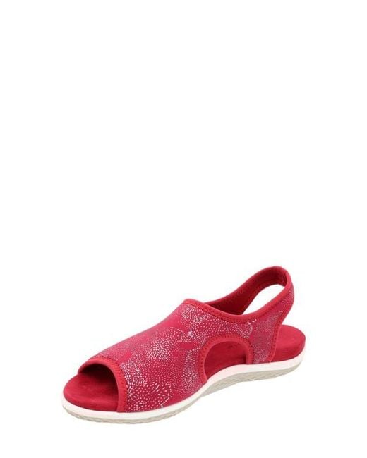 David Tate Red Stretch Slingback Sandal