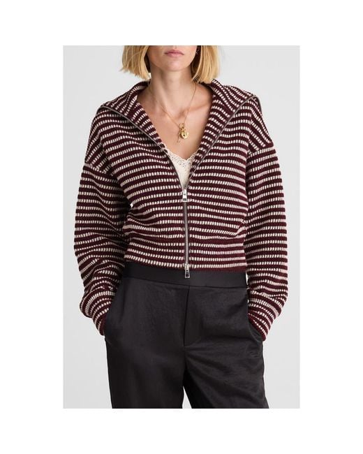 Madewell Red Zip Up Knit Jacket