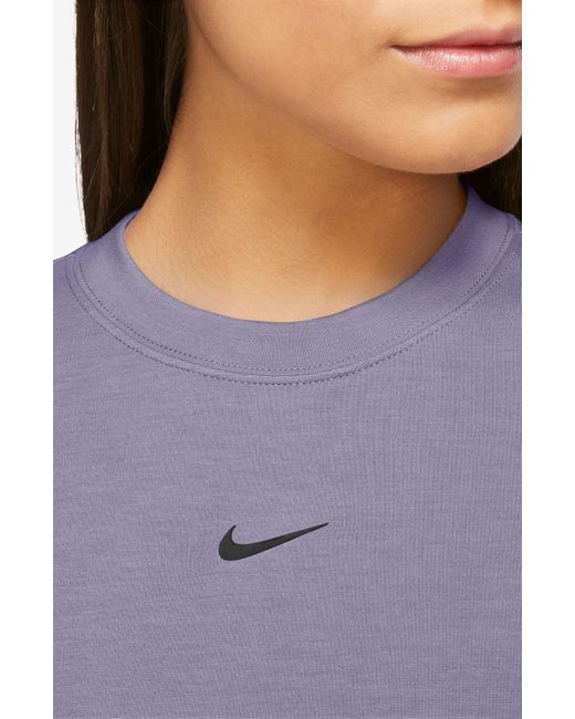 Nike Purple Sportswear Essential Crewneck Midi Dress