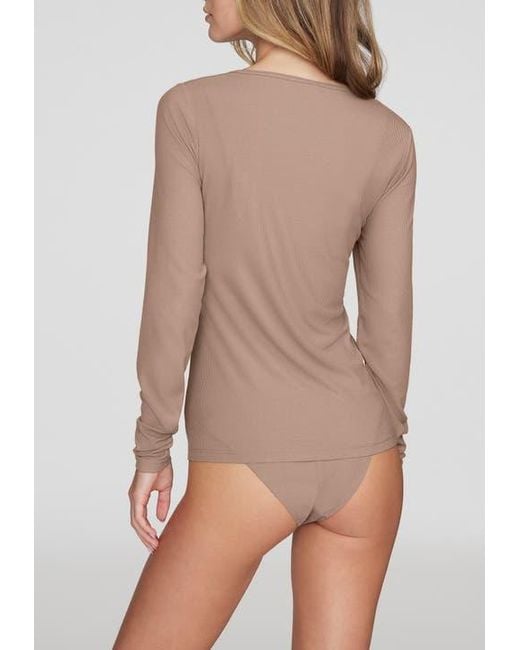 CUUP Brown The Button Long Sleeve