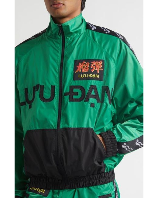 Lu'u Dan Green Windbreaker Track Jacket for men