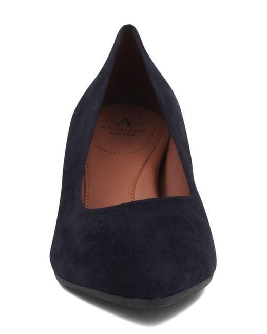 Aquatalia Blue Kari Weatherproof Pointed Toe Pump