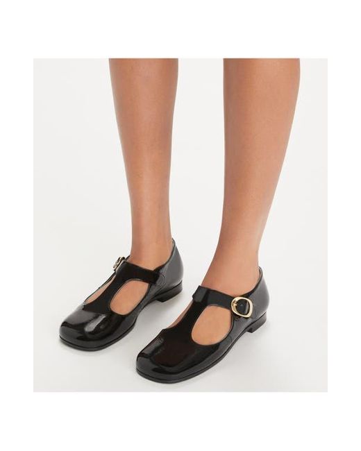 Tory Burch Black T-Strap Flat